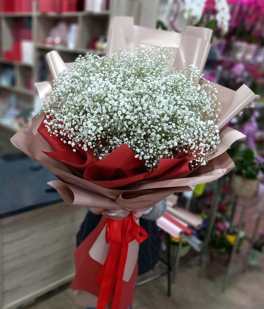 Букет Белые хлопья в Курьяново Букет цветов из: Гипсофила в Курьяново