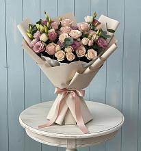 Букет цветов из:  Розы и Лизиантусы #REPLACE_PRED# Курьяново