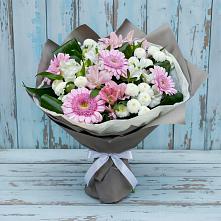 Букет цветов из:  Герберы, Альстромерии и Хризантемы #REPLACE_PRED# Курьяново