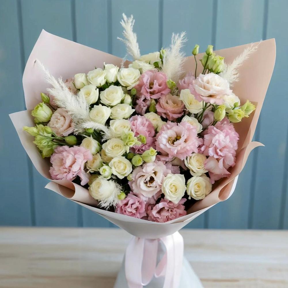 Букет цветов из: Альстромерии и Розы в Курьяново