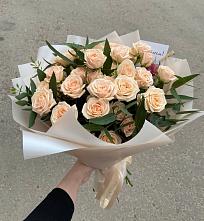 Букет Кремовые розы Латте в Курьяново