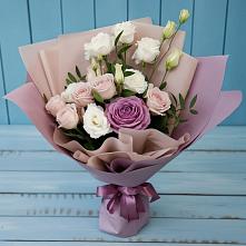 Букет цветов из:  Розы и Лизиантусы в Курьяново