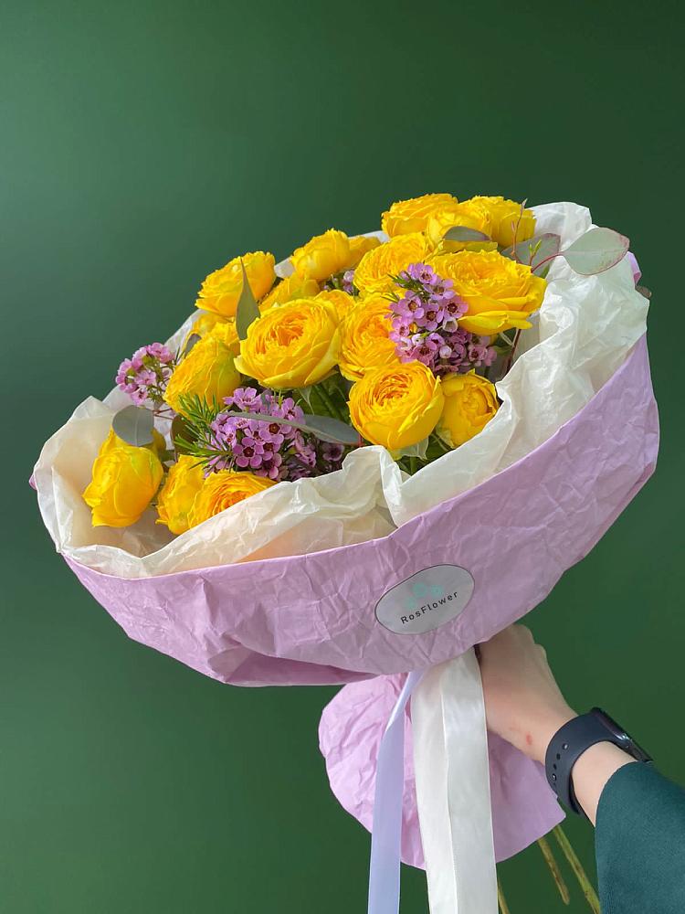 Кустовые желтые розы в Курьяново Букет Кустовые желтые розы в Курьяново