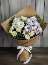 Букет цветов из:  Хризантемы и Розы в Курьяново