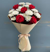 Букет цветов из:  Розы и Хризантемы в Курьяново