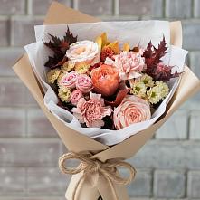 Букет цветов из:  Гвоздики, Хризантемы и Розы в Курьяново