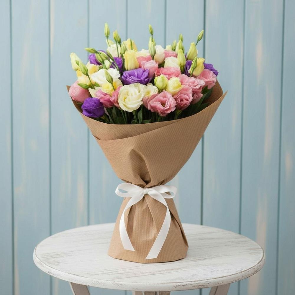 Букет цветов из: Лизиантусы в Курьяново