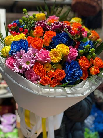 Букет цветов из: Розы и Хризантемы в Курьяново