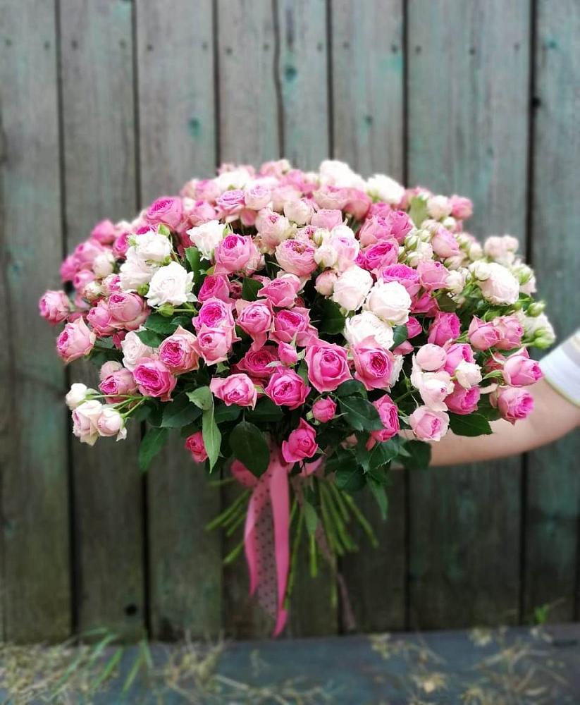 Букет Розовые кустовые розы Натали и Лав Лидия в Курьяново