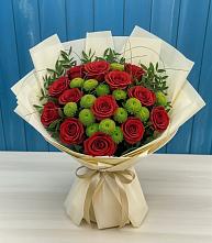 Букет цветов из:  Розы и Хризантемы в Курьяново