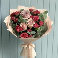 Букет цветов из:  Гвоздики и Розы в Курьяново
