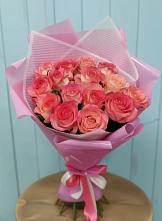 Букет 15 Розовых роз Равель в Курьяново
