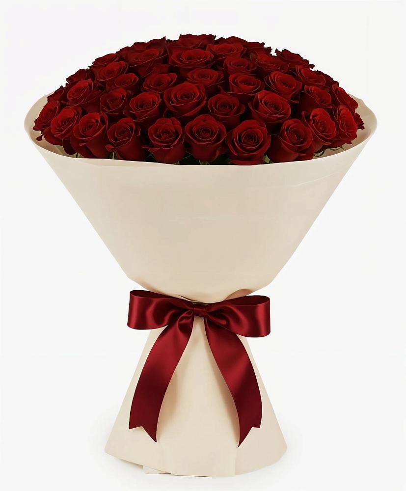 Букет 101 Бордовая роза Блэк Бакарра в Курьяново