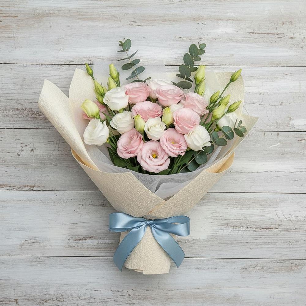 Букет цветов из: Лизиантусы в Курьяново